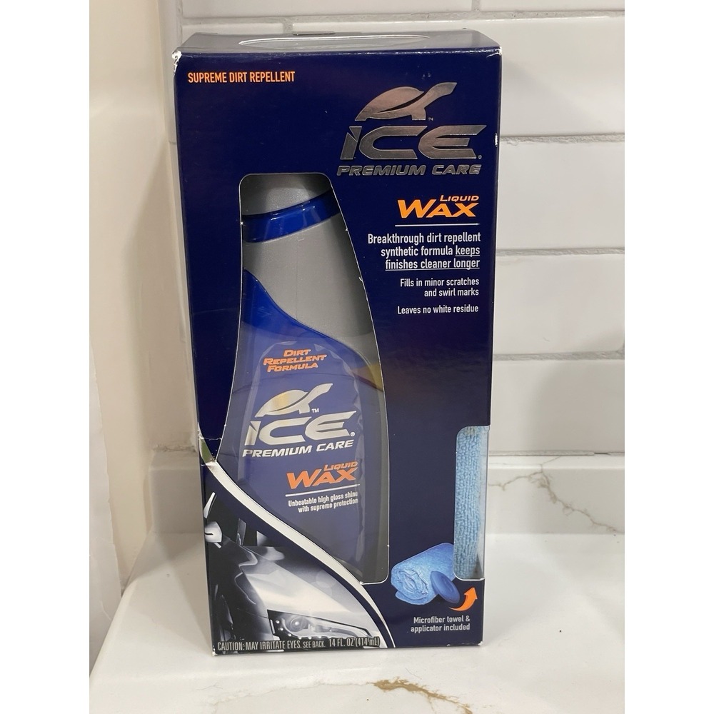 Turtle Ice Liquid Wax Premium Car Care Kit Towel & Applicator 14 oz New Open Box